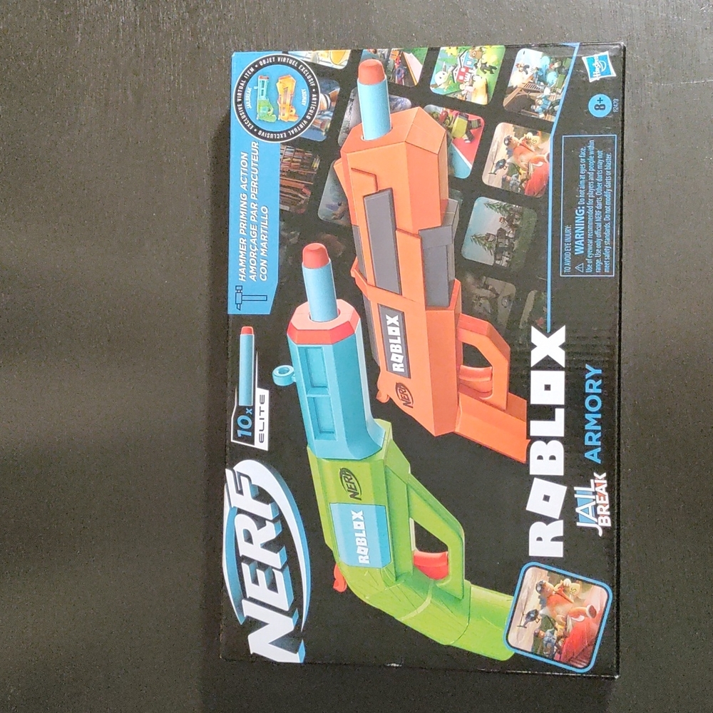 Nerf Roblox jailbreak armory set with virtual ingame code